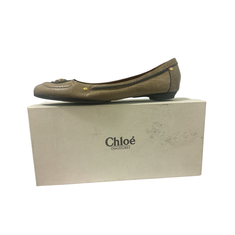 Chloe Ing Brown Flats Classic Loafers